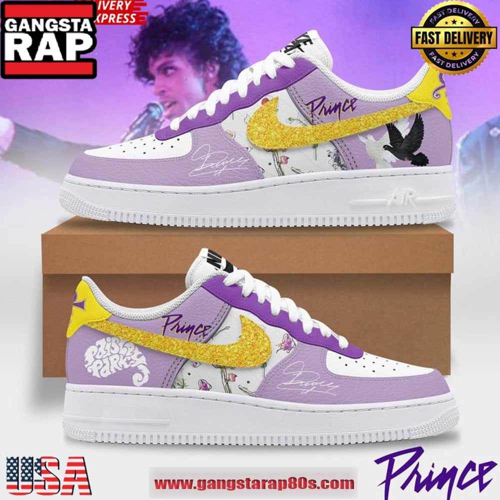 Prince Paisley Park Special Edition Air Force 1 Sneakers Shoes