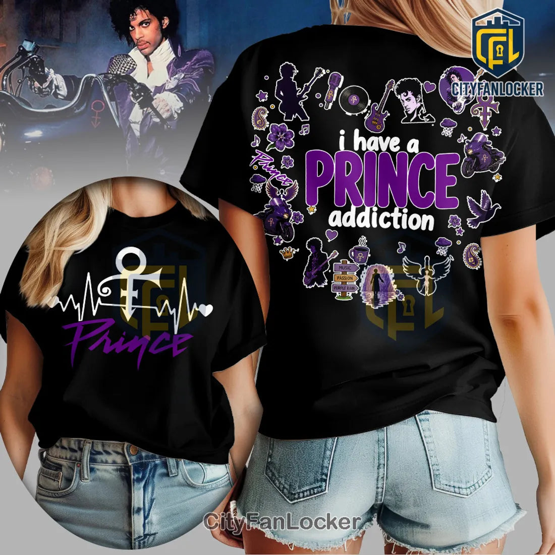 Prince Purple Rain Love Symbol Tribute Women’s T-Shirt