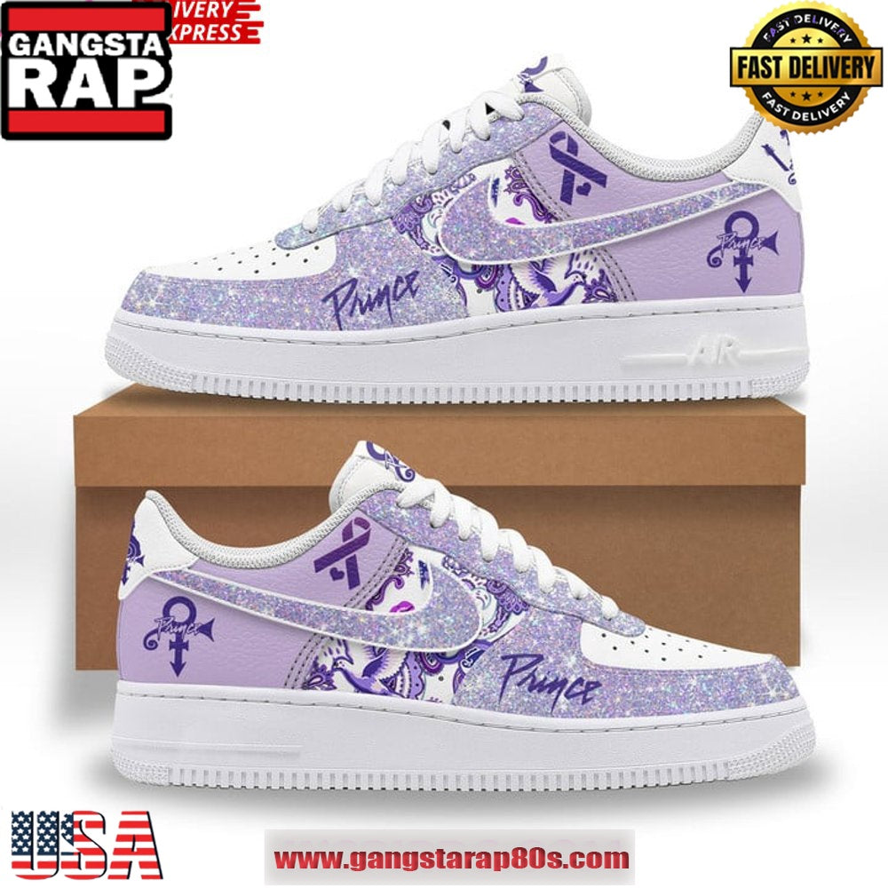 Prince Purple Rain Special Edition Air Force 1 Running Sneakers Shoes
