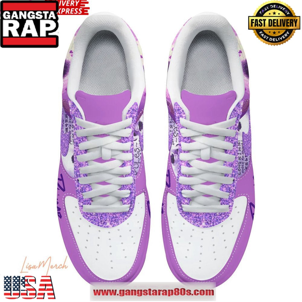 Prince Purple Special Edition Air Force 1 Running Sneakers Shoes