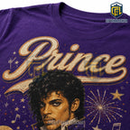 Prince Red White and Prince Premium Purple Crewneck T-Shirt