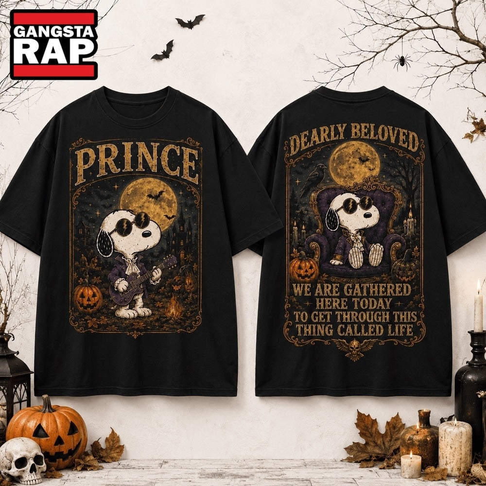 Prince x Snoopy Halloween Dearly Beloved, This Thing Called Life 3D Shirt , Music Trending 3D Shirt