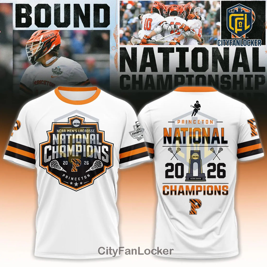 Princeton Tigers x 2026 NCAA Lacrosse National Champions Shirt
