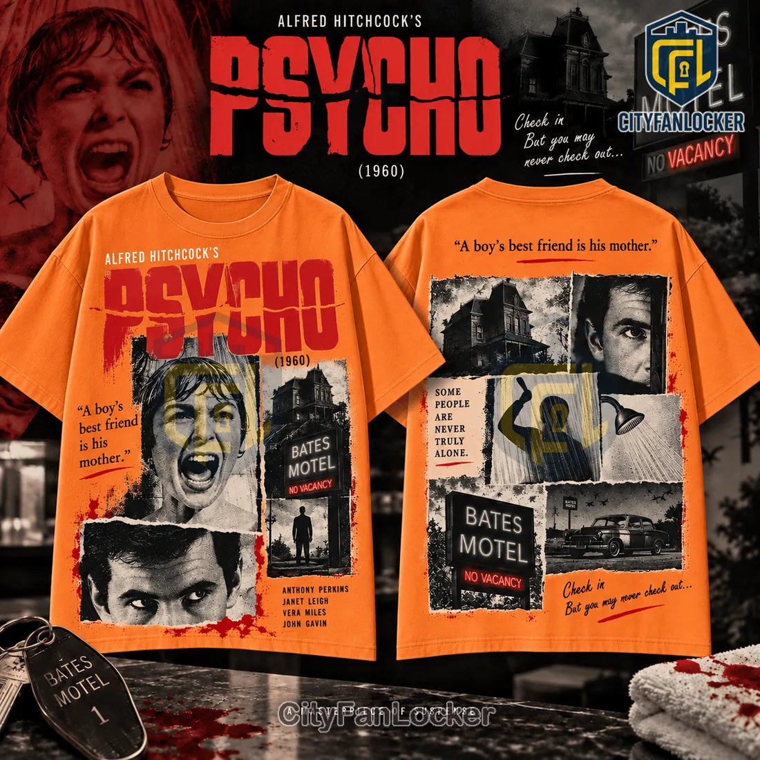 Psycho 1960 Bates Motel Horror Film T-Shirt