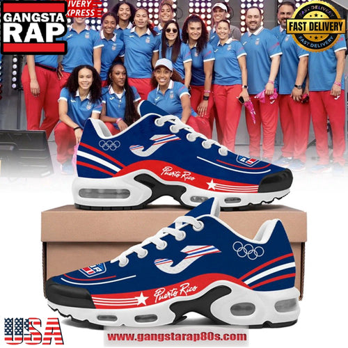 Puerto Rico Basketball Olympic Games Paris Air Max Plus Shoes Running Sneakers