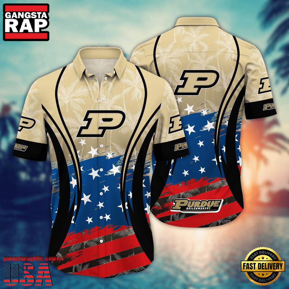 MLB Purdue Boilermakers Team Logo Hot Summer Aloha Hawaiian Shirt