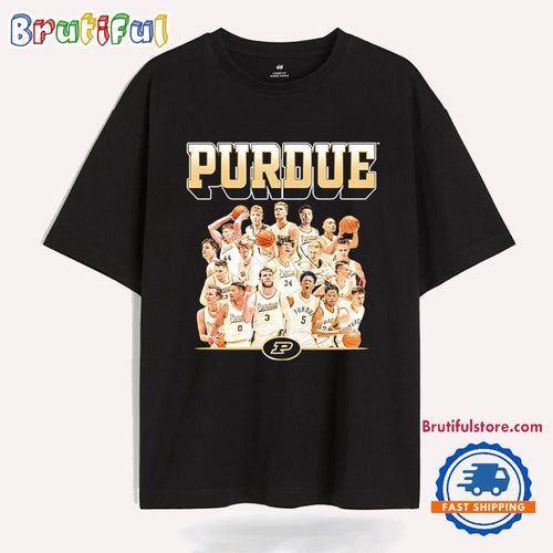 Purdue Men’s Basketball Team Collage NCAA 2025 T Shirt