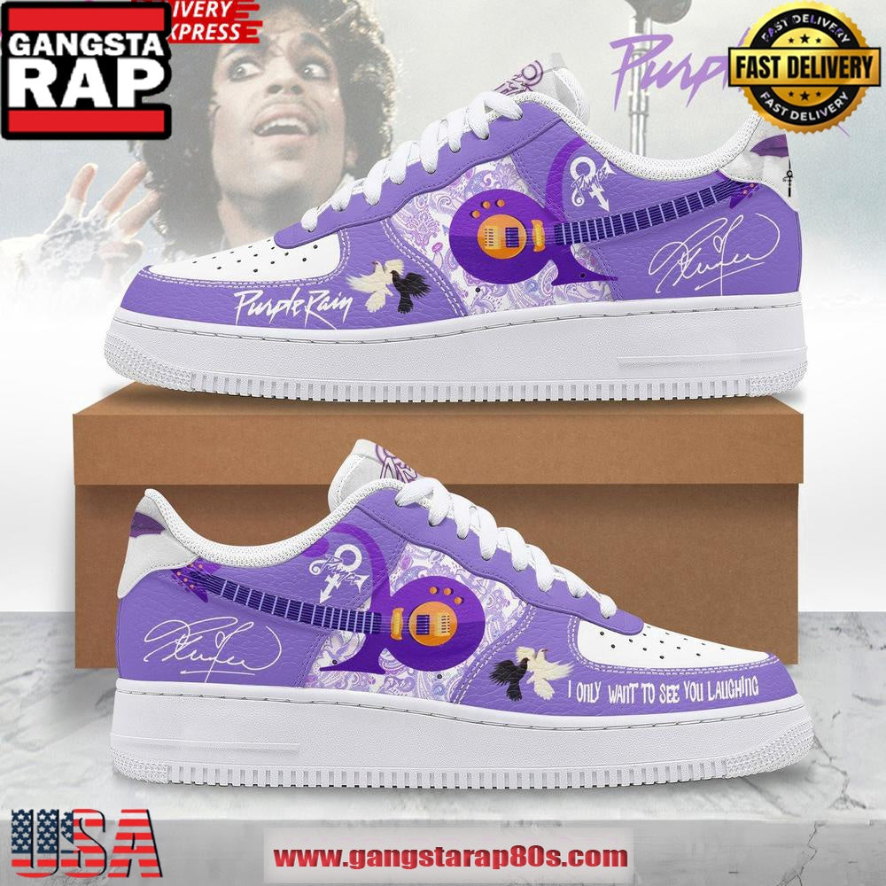 Purple Rain Tribute Limited Edition Air Force 1 Sneakers Shoes