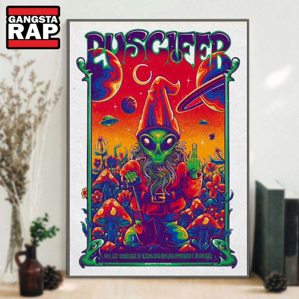 Puscifer Veterans United Home Loans Amphitheater, Virginia Beach, VA May 11 2025 Tour Poster Canvas Art