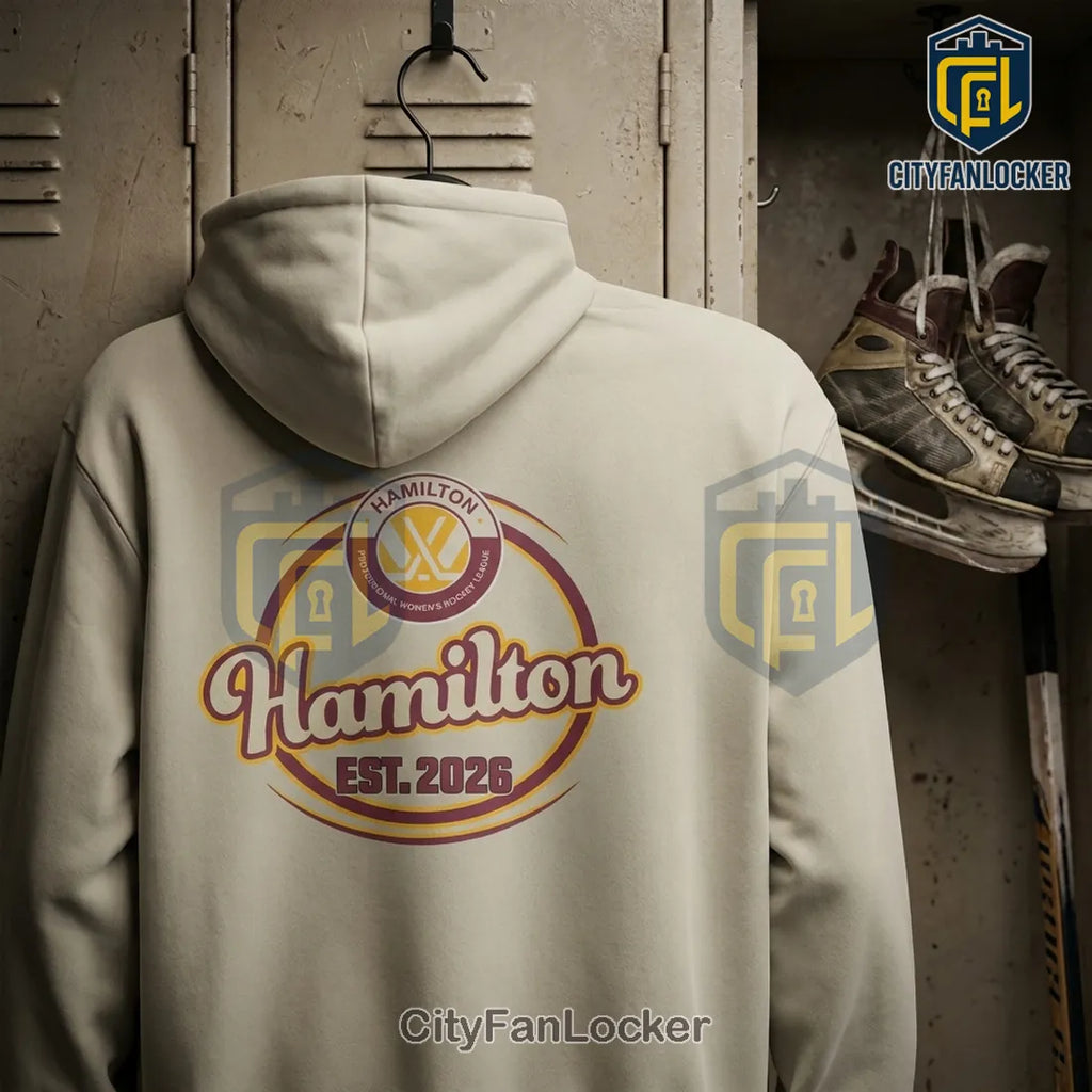 PWHL Hamilton Professional Hockey League Beige Hoodie