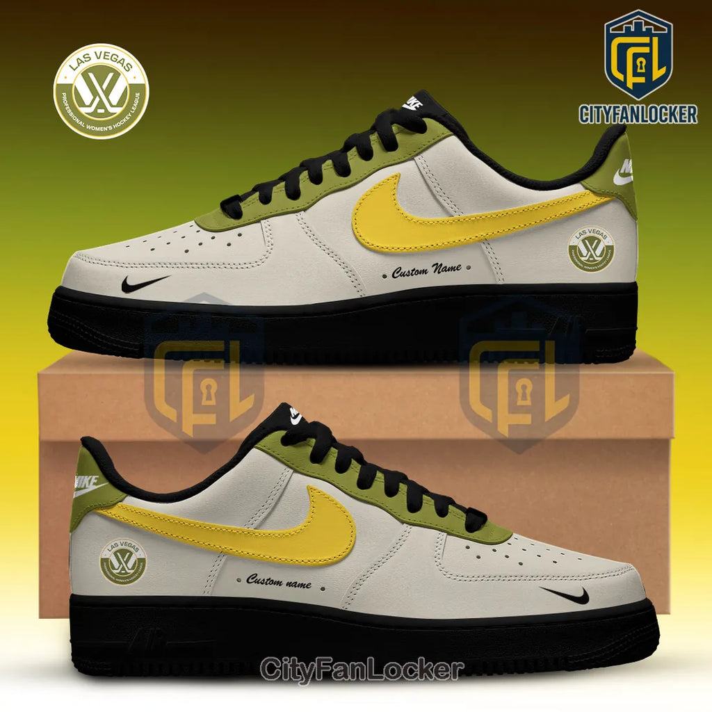 PWHL Las Vegas 2026 Custom Name Air Force 1 Low Top Sneakers