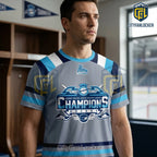 QMJHL Chicoutimi Sagueneens 2026 Champions Grey Hockey Shirt