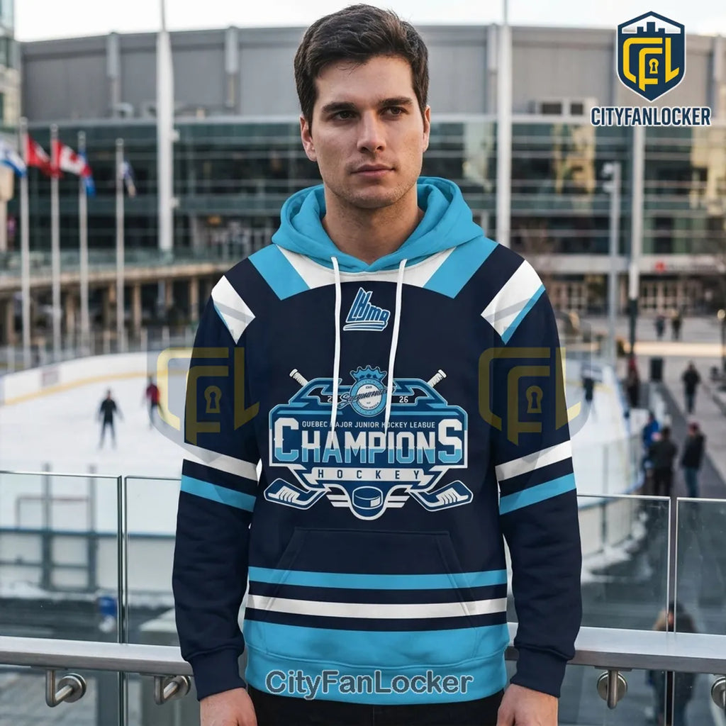 QMJHL Chicoutimi Saguenéens 2026 Champions Limited Edition Pullover Hoodie