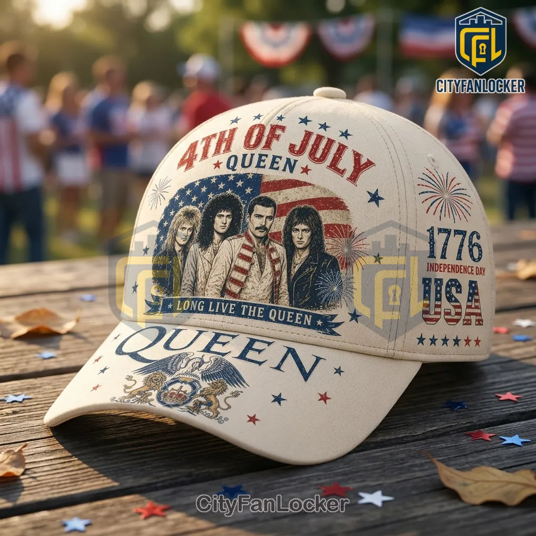 Queen Band x 4th of July Independence Day 1776 Baseball Cap