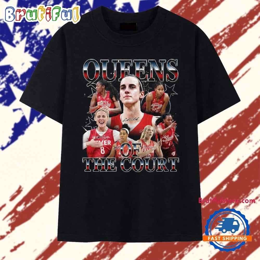 Queens Of The Court Women’s Basketball Graphic Vintage T Shirt