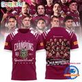 Queensland Maroons State Of Origin 2025 Champions Red T Shirt