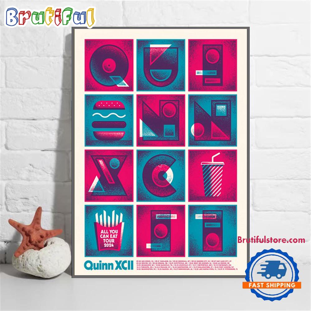 Quinn XCII All You Can Eat Tour 2024 Wall Art Poster Canvas