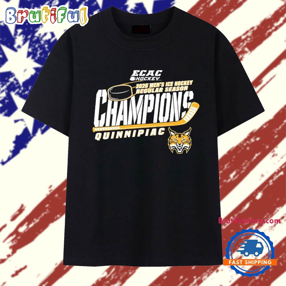 Quinnipiac Men’s Ice Hockey 2026 ECAC Regular Season Champions logo T Shirt