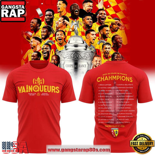 Racing Club de Lens 2025-26 Coupe de France Champions Trophy New Design T-Shirt