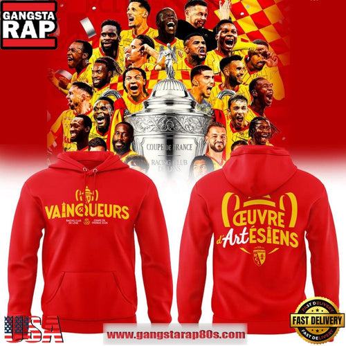 Racing Club de Lens Coupe de France Champions 2025-26 Red Hoodie