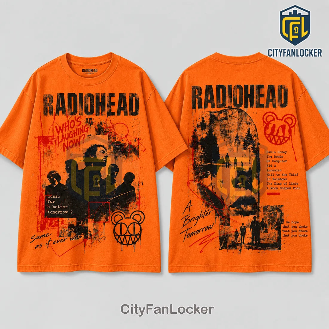 Radiohead Music Alternative Rock Black T-Shirt