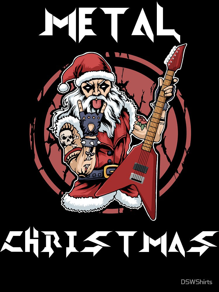 Heavy Metal Christmas Metalhead Santa Rock Horns Death Metal Shirt