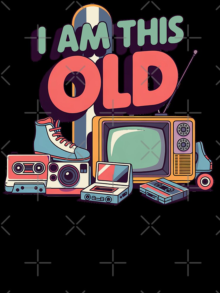 I Am This Old Retro Technology Icons Vintage Media Memories Shirt