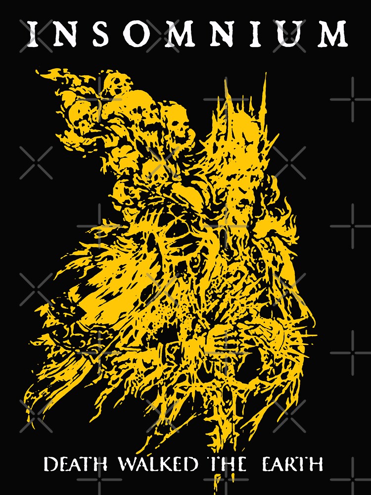 Yellow Silhouette Progressive Metal Band With White Typography Shirt