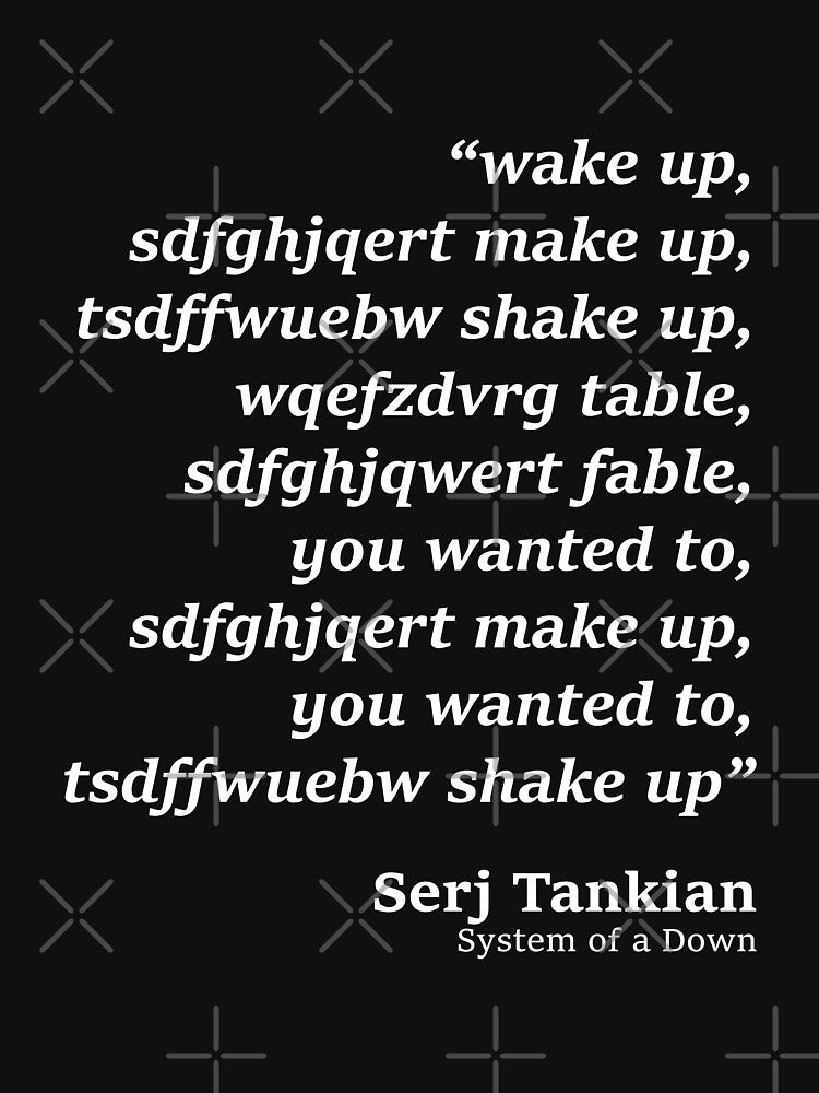 Wake Up - System Of A Down - Chop Suey Parody Shirt