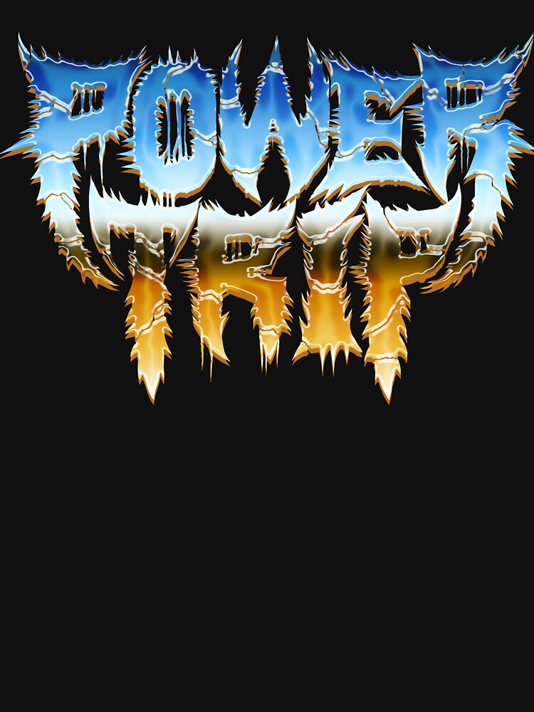 Glow Gradient Thrash Metal Typography Shirt