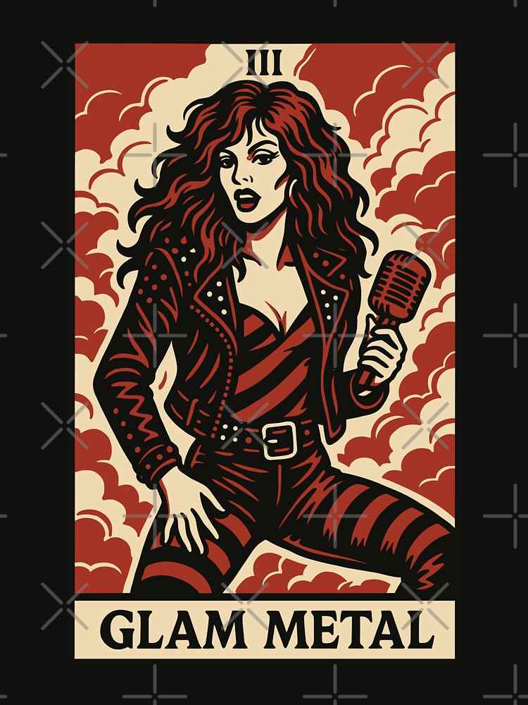 Glam Metal Tarot Card Fierce Flashy And Loud Shirt