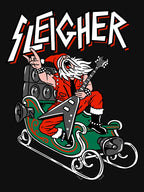 Ugly Christmas Sweater Sleigher - Heavy Metal Santa Shirt