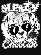 Sleazy Cheetah Shades White Shirt