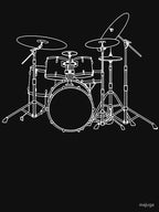 Vintage Drummer - Drumming Drum Kit Shirt