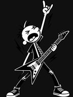 Black And White Punk Guitar Rebel Shirt
