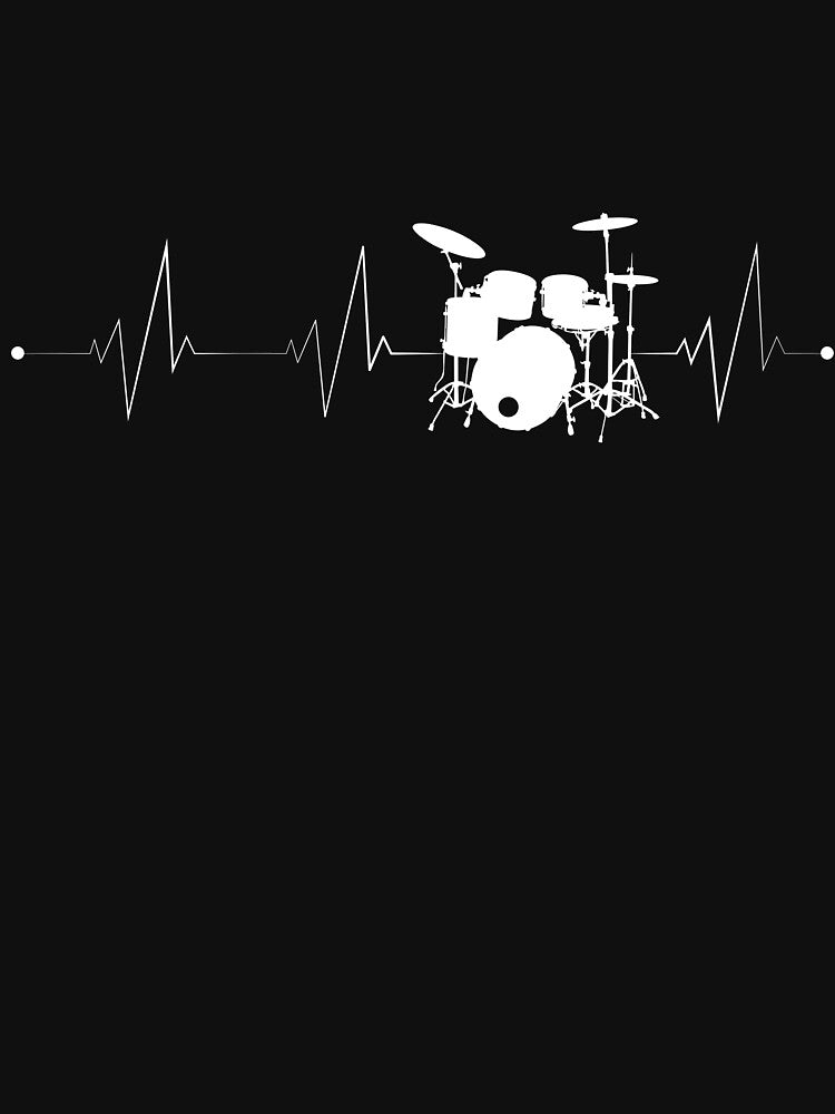 Drums Heartbeat Music Drummer T Shirt