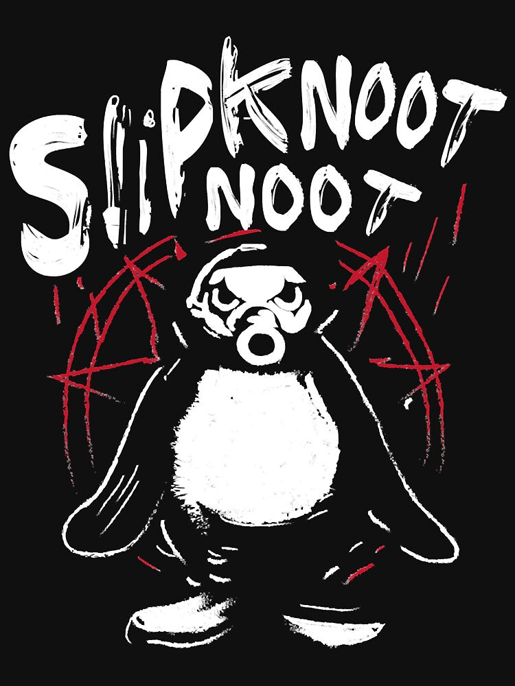 Slipknoot Noot Penguin Death Metal Goth Hard Rock Shirt