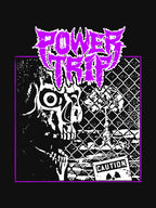 Typography Purpel Silhouette Thrash Metal Band Shirt