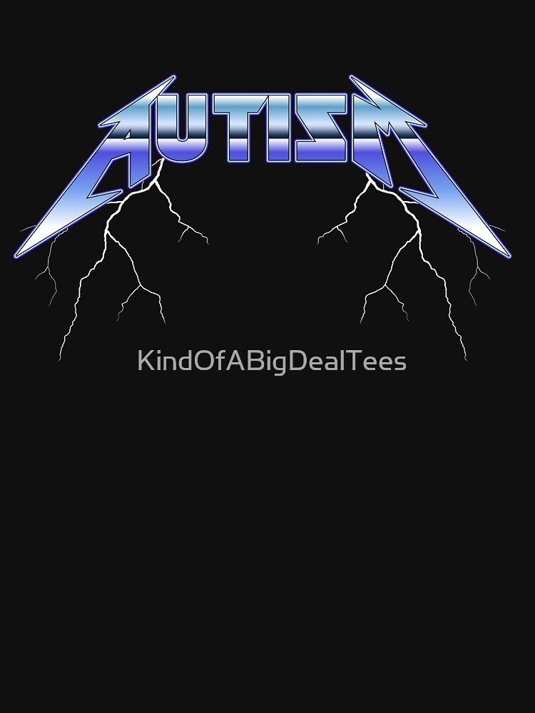 Autism Thrash Metal Gradient 80s Heavy Metal Style Shirt