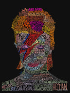 Colorful David Bowie Lyric Quote Portrait Shirt