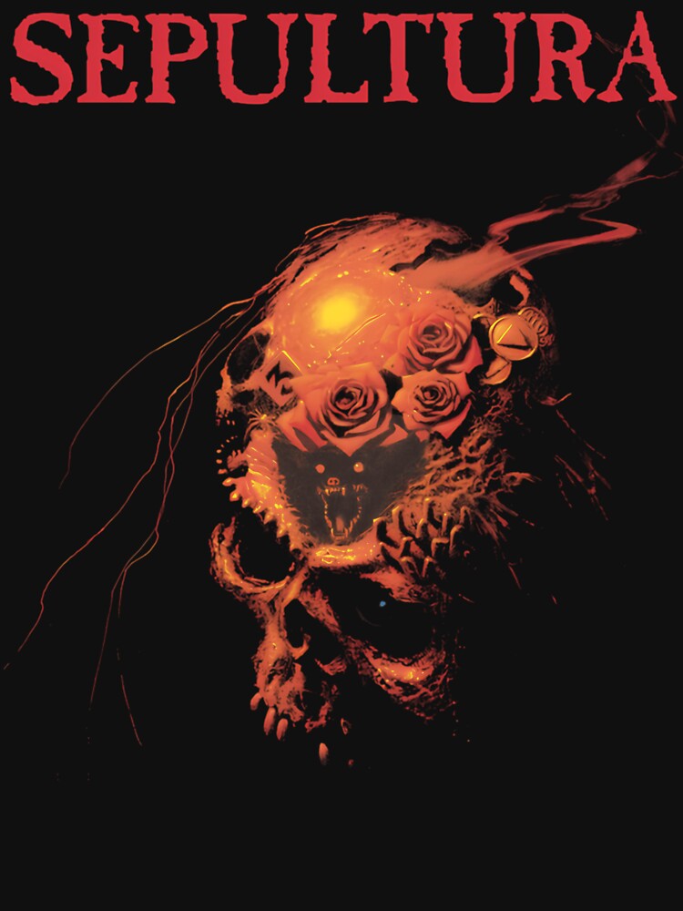 Sepultura Skull And Red Roses Dark Art Shirt