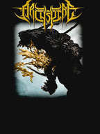Yellow Typography Technical Death Metal Band Shirt