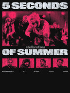 Retro 5 Seconds Of Summer Tour Photo Graphic Pop Punk Band Shirt