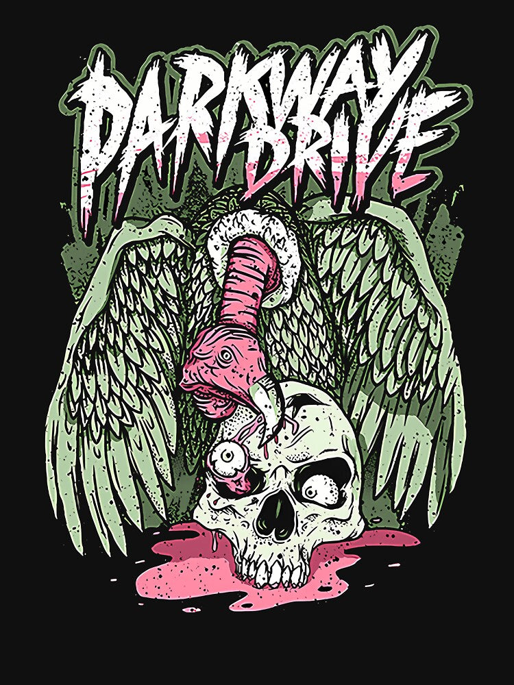 Vulture Perched On Skull Dark Shirt
