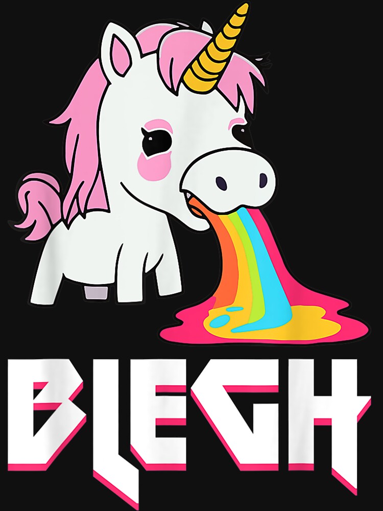 Blegh Heavy Metal Metalcore Deathcore Unicorn Shirt