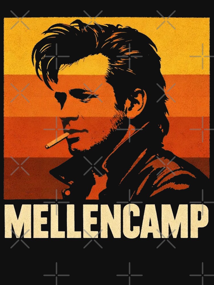 John Mellencamp Retro Americana Rock Tribute Design Shirt