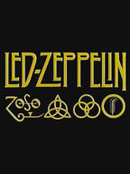 Led Zeppelin Gold Four Symbols Band Logo Shirt