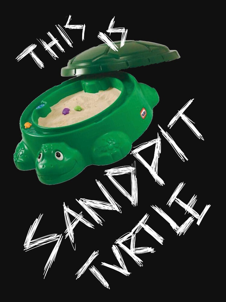 This Is Sandpit Turtle Bmth Meme White On Black Shirt