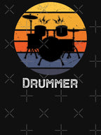 Funny Drummer Art For Men Women Drum Set Drumming Lovers Shirt