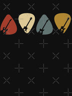 Guitar Pick For Guitarist Retro Vintage Shirt